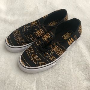 VANS Black & Gold Tribal Pattern